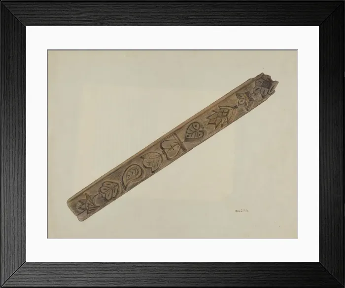 Framed Print : Maple Sugar Mold, c. 1940. Creator: George File Framed Print : Maple Sugar Mold, c. 1940. Creator: George File
