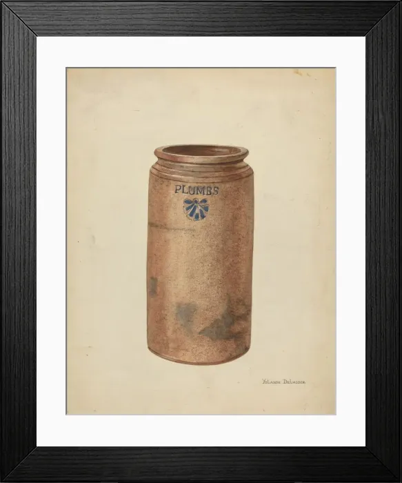 Framed Print : Preserve Jar, c. 1953. Creator: Yolande Delasser Framed Print : Preserve Jar, c. 1953. Creator: Yolande Delasser
