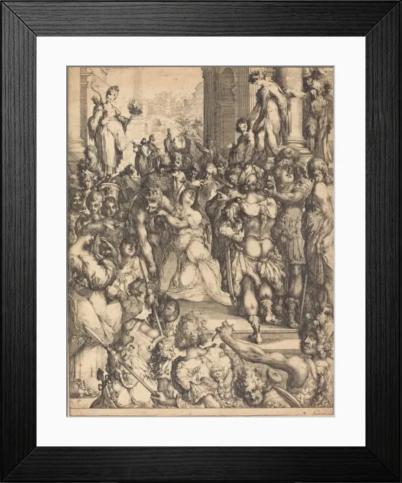 Framed Print : Martyrdom of Saint Lucy. Creator: Jacques Bellange Framed Print : Martyrdom of Saint Lucy. Creator: Jacques Bellange