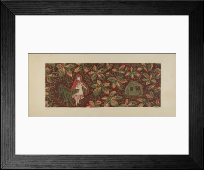 Framed Print : Printed Textile, c. 1940. Creator: Mildred Ford Framed Print : Printed Textile, c. 1940. Creator: Mildred Ford