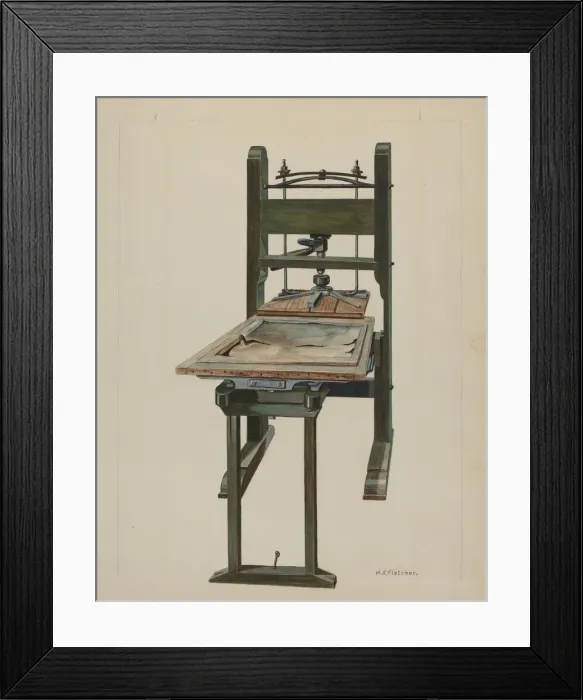 Framed Print : Press, c. 1937. Creator: William O. Fletcher