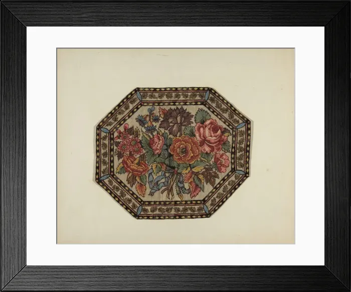Framed Print : Printed Textile, c. 1940. Creator: Bessie Forman Framed Print : Printed Textile, c. 1940. Creator: Bessie Forman