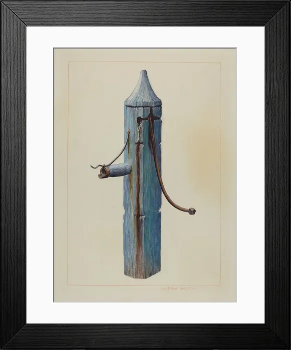 Framed Print : Pump, c. 1938. Creator: Samuel W. Ford Framed Print : Pump, c. 1938. Creator: Samuel W. Ford