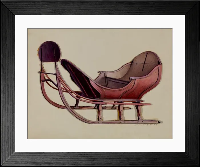 Framed Print : One Horse Sleigh, c. 1936. Creator: Aaron Fastovsky Framed Print : One Horse Sleigh, c. 1936. Creator: Aaron Fastovsky