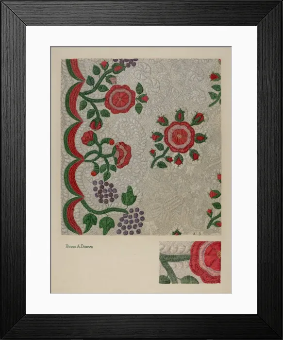 Framed Print : Quilt, c. 1941. Creator: Byron Dingman Framed Print : Quilt, c. 1941. Creator: Byron Dingman