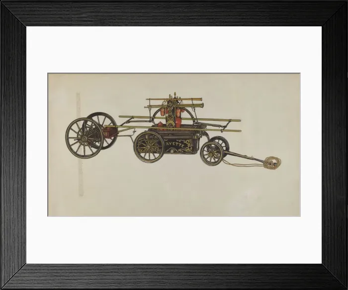 Framed Print : Model of a Fire Engine, c. 1937. Creator: Betty Fuerst Framed Print : Model of a Fire Engine, c. 1937. Creator: Betty Fuerst