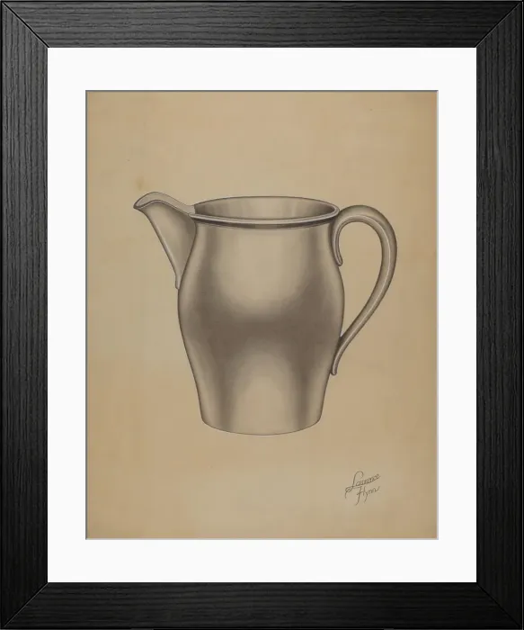 Framed Print : Pewter Pitcher, 1935 / 1942. Creator: Lawrence Flynn Framed Print : Pewter Pitcher, 1935 / 1942. Creator: Lawrence Flynn