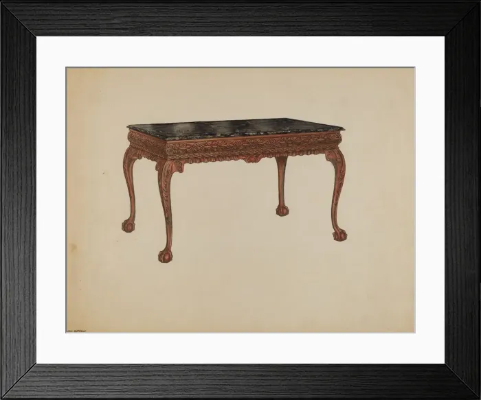 Framed Print : Pier Table, 1936. Creator: John Dieterich Framed Print : Pier Table, 1936. Creator: John Dieterich