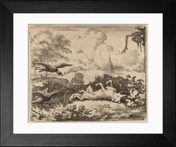 Framed Print : Reynard and the Crows, probably c. 1645 / 1656. Creator: Allart van Everdingen Framed Print : Reynard and the Crows, probably c. 1645 / 1656. Creator: Allart van Everdingen