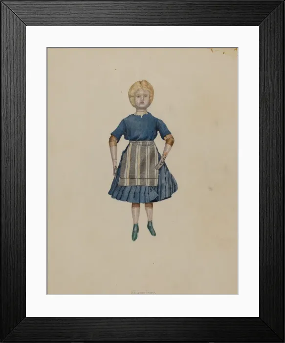 Framed Print : Pewter Doll, c. 1937. Creator: William Frank Framed Print : Pewter Doll, c. 1937. Creator: William Frank
