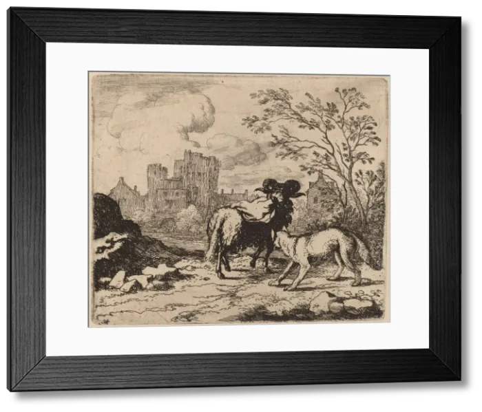 Framed Print : Reynard Asks the Ram to Deliver a Document, probably c. 1645 / 1656 Framed Print : Reynard Asks the Ram to Deliver a Document, probably c. 1645 / 1656
