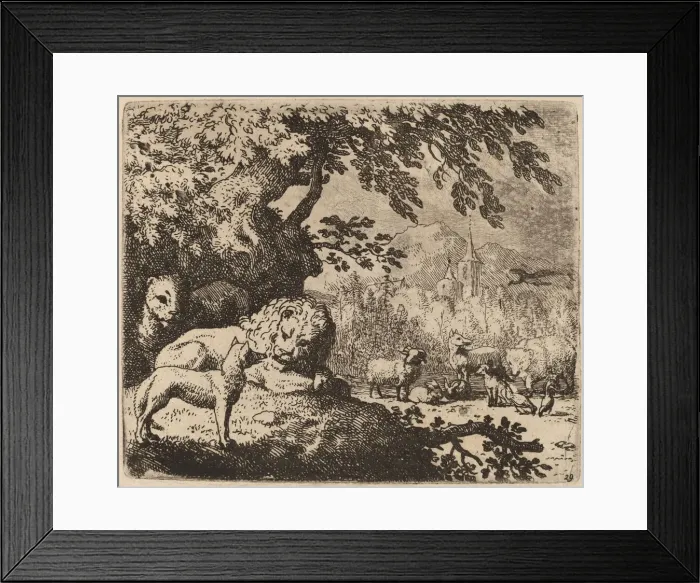 Framed Print : Reynard in Council with the Lion and Lioness, probably c. 1645 / 1656 Framed Print : Reynard in Council with the Lion and Lioness, probably c. 1645 / 1656