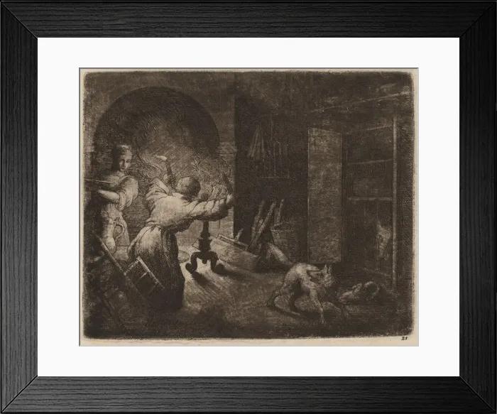 Framed Print : Reynard Steals a Capon from the Pastor, probably c. 1645 / 1656 Framed Print : Reynard Steals a Capon from the Pastor, probably c. 1645 / 1656