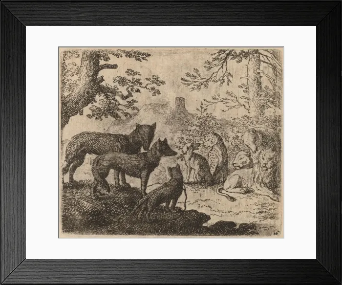 Framed Print : Reynards Relatives Plead for Him, probably c. 1645 / 1656. Creator: Allart van Everdingen Framed Print : Reynards Relatives Plead for Him, probably c. 1645 / 1656. Creator: Allart van Everdingen