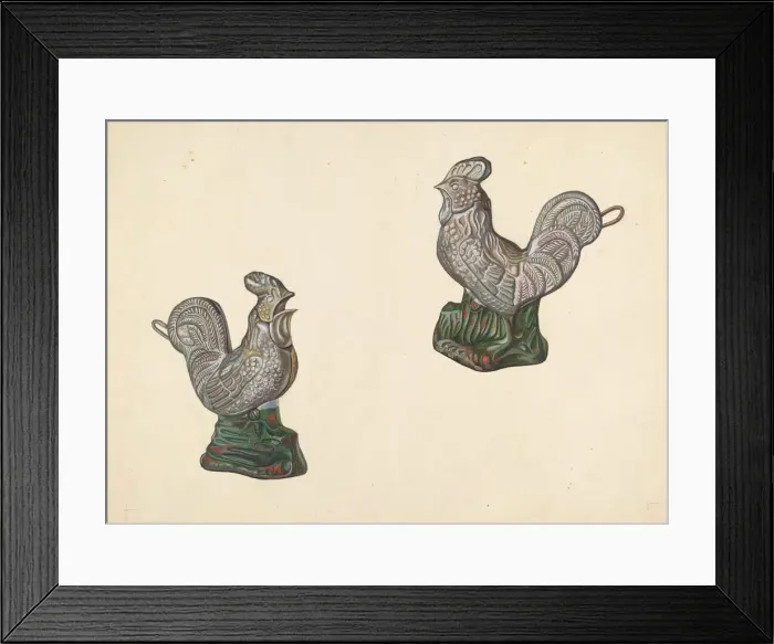 Framed Print : Rooster Coin Bank, c. 1938. Creator: William O. Fletcher Framed Print : Rooster Coin Bank, c. 1938. Creator: William O. Fletcher