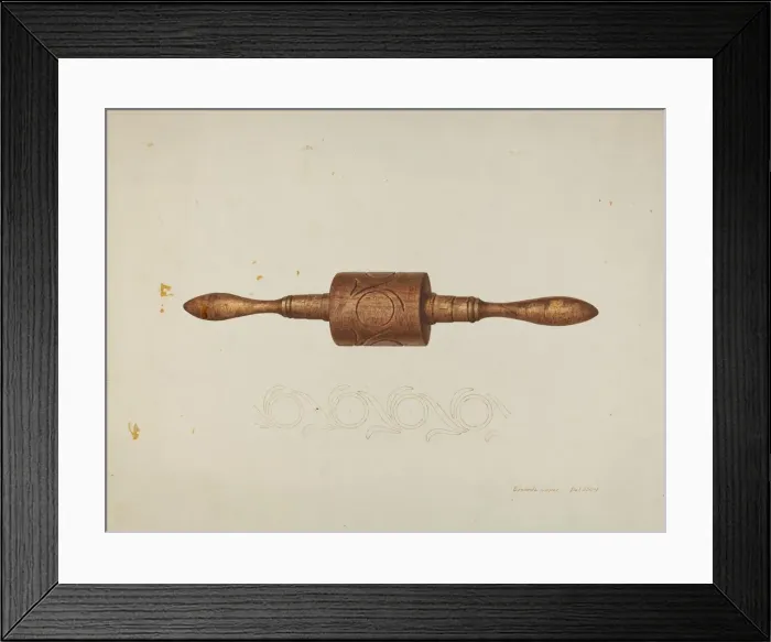 Framed Print : Rolling Pin, c. 1940. Creator: Edward L Loper Framed Print : Rolling Pin, c. 1940. Creator: Edward L Loper