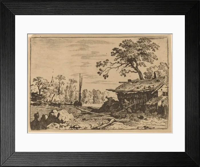 Framed Print : Ruinous Hut, probably c. 1645 / 1656. Creator: Allart van Everdingen Framed Print : Ruinous Hut, probably c. 1645 / 1656. Creator: Allart van Everdingen