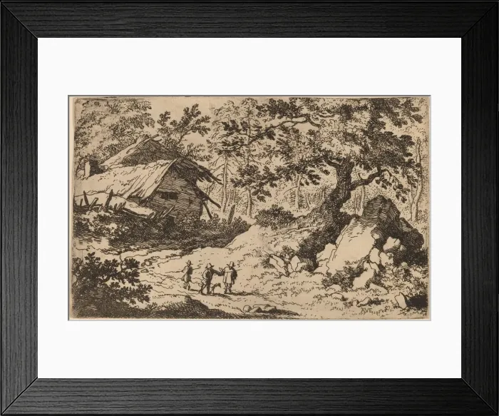 Framed Print : Ruinous Cottage, probably c. 1645 / 1656. Creator: Allart van Everdingen Framed Print : Ruinous Cottage, probably c. 1645 / 1656. Creator: Allart van Everdingen