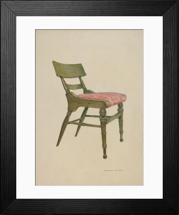 Framed Print : Samuel Chase Chair, 1935 / 1942. Creator: Samuel W. Ford Framed Print : Samuel Chase Chair, 1935 / 1942. Creator: Samuel W. Ford