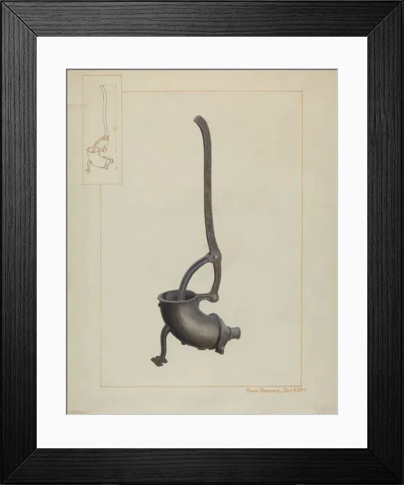 Framed Print : Sausage Stuffer, 1935 / 1942. Creator: Samuel Fineman Framed Print : Sausage Stuffer, 1935 / 1942. Creator: Samuel Fineman