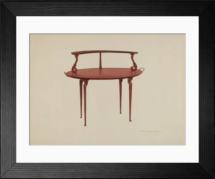 Framed Print : Serving Table, c. 1938. Creator: Edward L Loper Framed Print : Serving Table, c. 1938. Creator: Edward L Loper