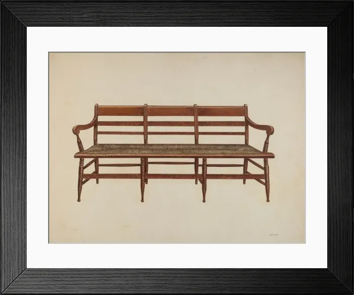 Framed Print : Settee, 1940. Creator: Harry Eisman Framed Print : Settee, 1940. Creator: Harry Eisman
