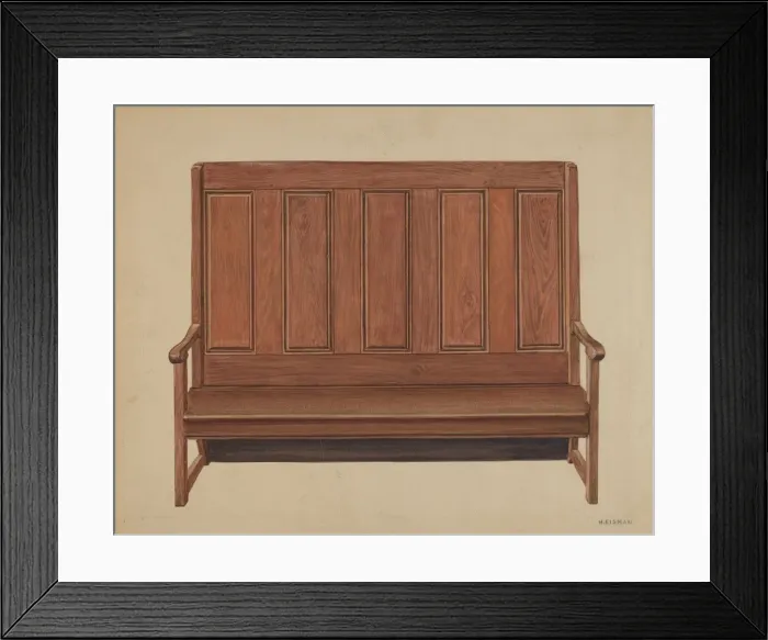 Framed Print : Settee, c. 1936. Creator: Harry Eisman Framed Print : Settee, c. 1936. Creator: Harry Eisman