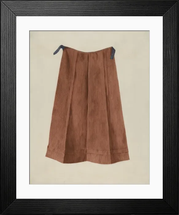 Framed Print : Shaker Womans Apron, c. 1936. Creator: Betty Fuerst Framed Print : Shaker Womans Apron, c. 1936. Creator: Betty Fuerst