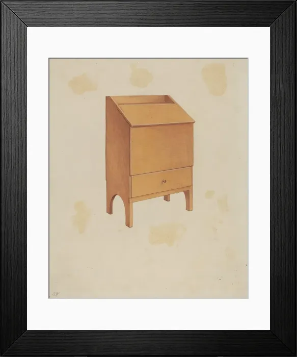 Framed Print : Shaker Wood Box, c. 1936. Creator: Lawrence Foster Framed Print : Shaker Wood Box, c. 1936. Creator: Lawrence Foster