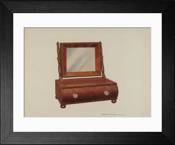 Framed Print : Shaving Stand, c. 1938. Creator: William H Edwards Framed Print : Shaving Stand, c. 1938. Creator: William H Edwards