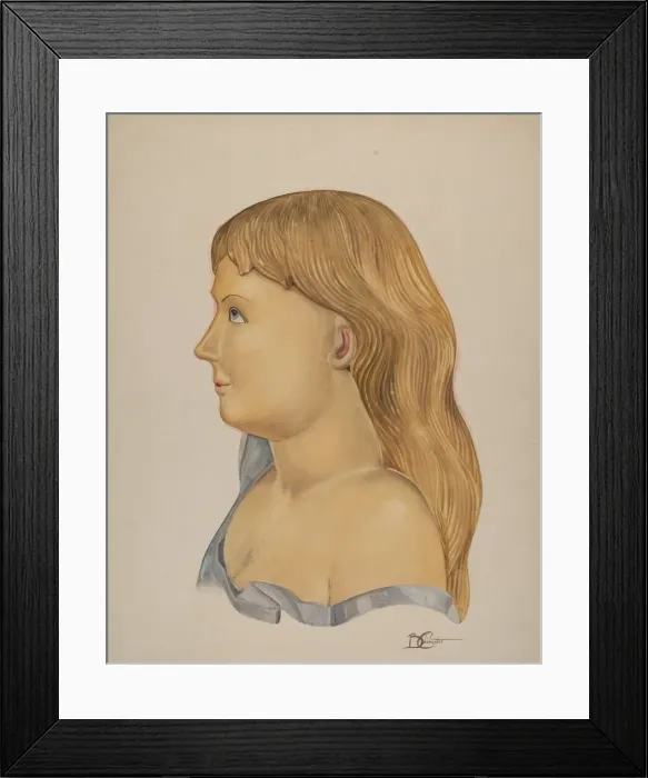 Framed Print : Shop Figure of Child, c. 1937. Creator: Beverly Chichester Framed Print : Shop Figure of Child, c. 1937. Creator: Beverly Chichester