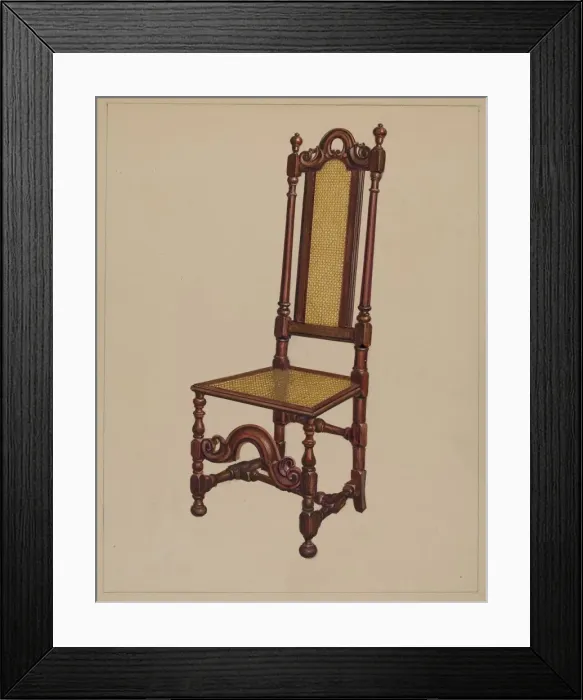 Framed Print : Side Chair, 1936. Creator: Harry Eisman Framed Print : Side Chair, 1936. Creator: Harry Eisman