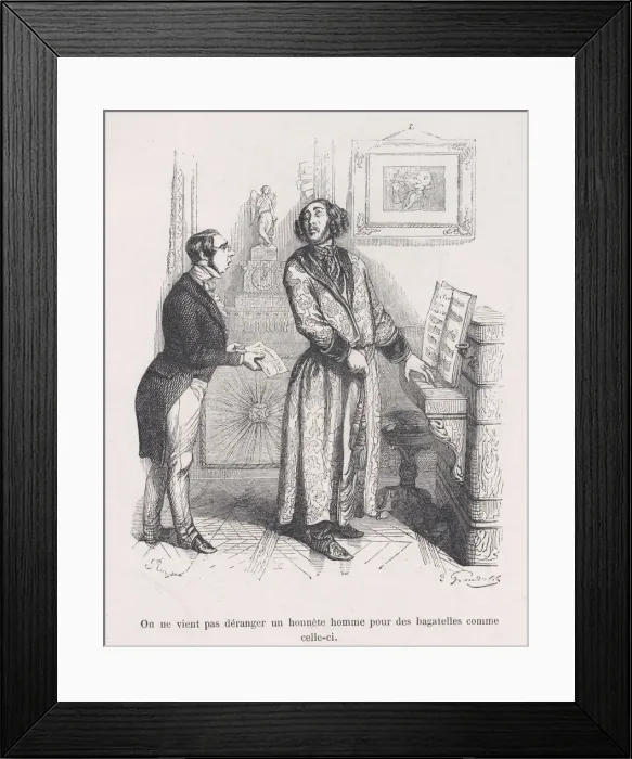Framed Print : One does not bother an honest man with trifles like this
