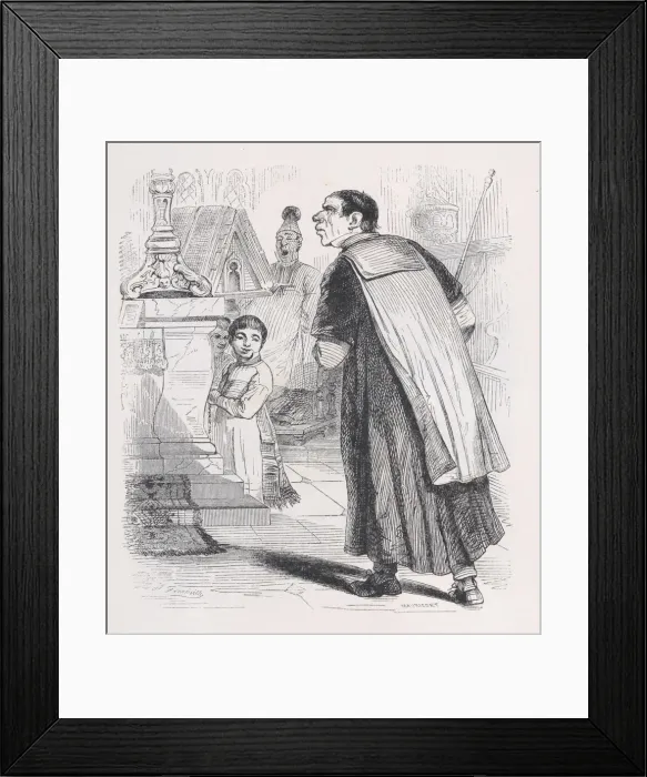 Framed Print : The Beadle from The Complete Works of Beranger, 1836. Creator: Theodore Maurisset Framed Print : The Beadle from The Complete Works of Beranger, 1836. Creator: Theodore Maurisset