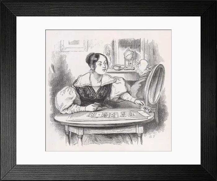 Framed Print : The Cards from The Complete Works of Beranger, 1836 Framed Print : The Cards from The Complete Works of Beranger, 1836