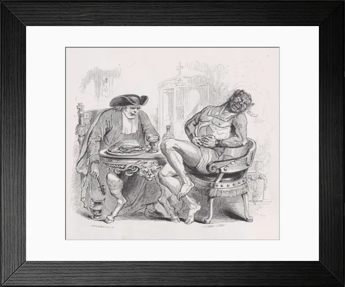 Framed Print : The Death of the Devil from The Complete Works of Beranger, 1836 Framed Print : The Death of the Devil from The Complete Works of Beranger, 1836