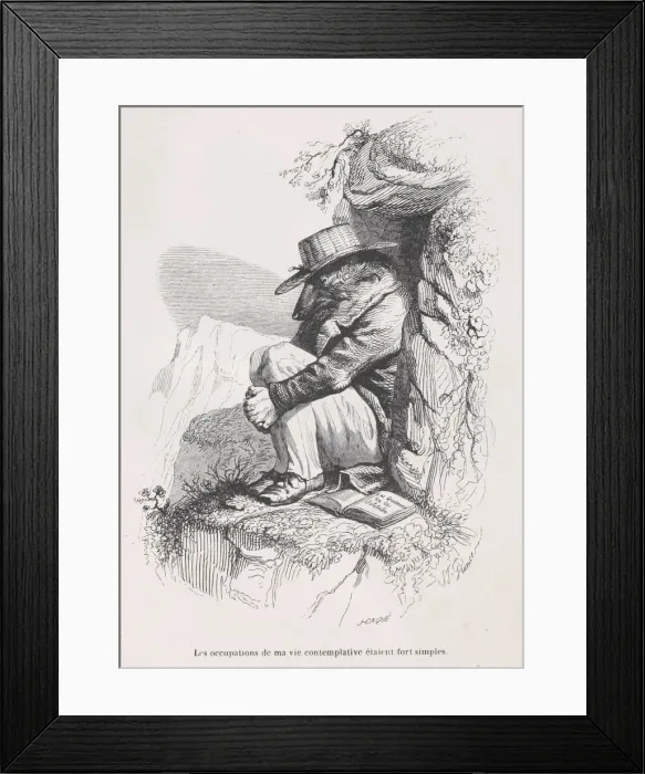Framed Print : The occupations of my contemplative life were very simple from Scenes from the Pri Framed Print : The occupations of my contemplative life were very simple from Scenes from the Pri