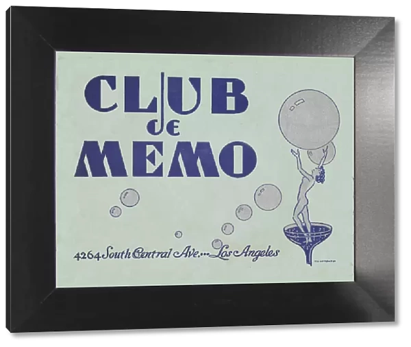Leaflet for Club de Memo, ca. 1944. Creators: Unknown, R. C. Lombardi