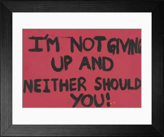 Framed Print : Poster from Womens March on Washington with I m not giving up, 2017 Framed Print : Poster from Womens March on Washington with I m not giving up, 2017