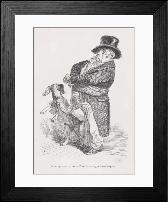 Framed Print : The Proprietor from Scenes from the Private and Public Life of Animals, ca. 1837-47 Framed Print : The Proprietor from Scenes from the Private and Public Life of Animals, ca. 1837-47