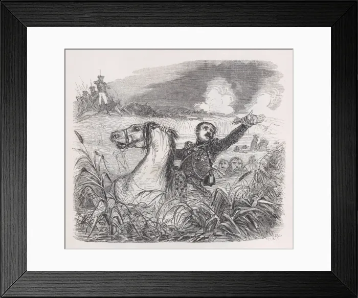 Framed Print : Poniatowski from The Complete Works of Beranger, 1836. Creator: Auguste Raffet Framed Print : Poniatowski from The Complete Works of Beranger, 1836. Creator: Auguste Raffet