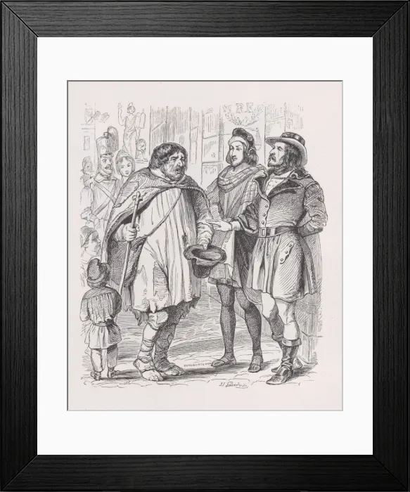 Framed Print : Prediction of Nostradamus from The Complete Works of Beranger, 1836