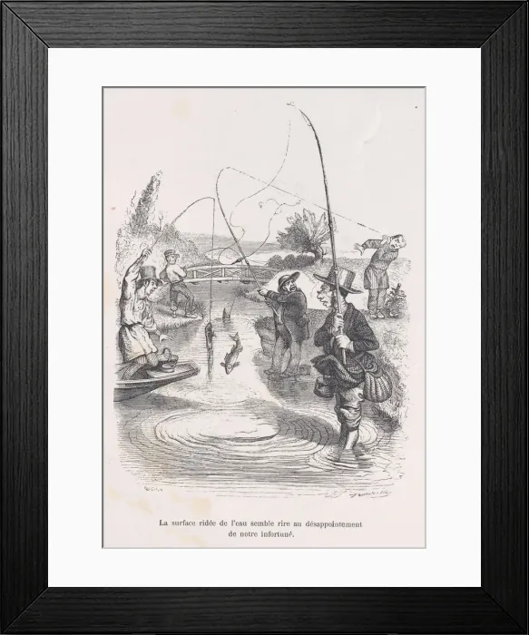 Framed Print : The rippling water seems to be mocking our misfortune. from the Little Miseries of Human Framed Print : The rippling water seems to be mocking our misfortune. from the Little Miseries of Human