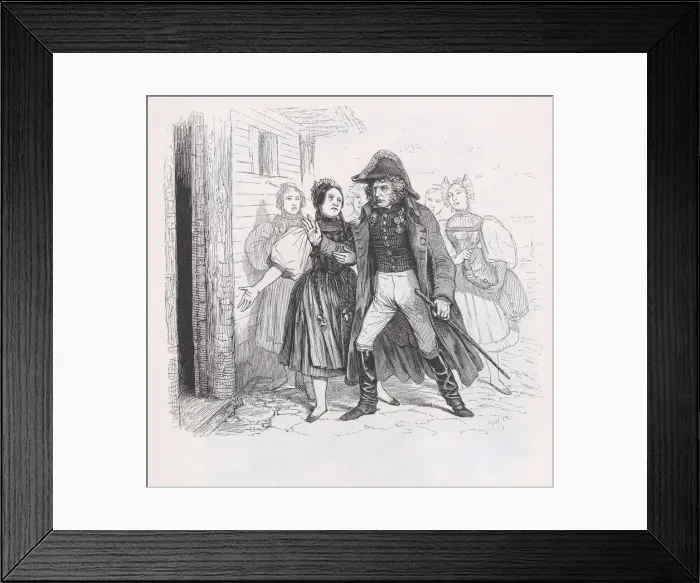 Framed Print : The Exiled from The Complete Works of Beranger, 1836. Creator: Auguste Raffet Framed Print : The Exiled from The Complete Works of Beranger, 1836. Creator: Auguste Raffet