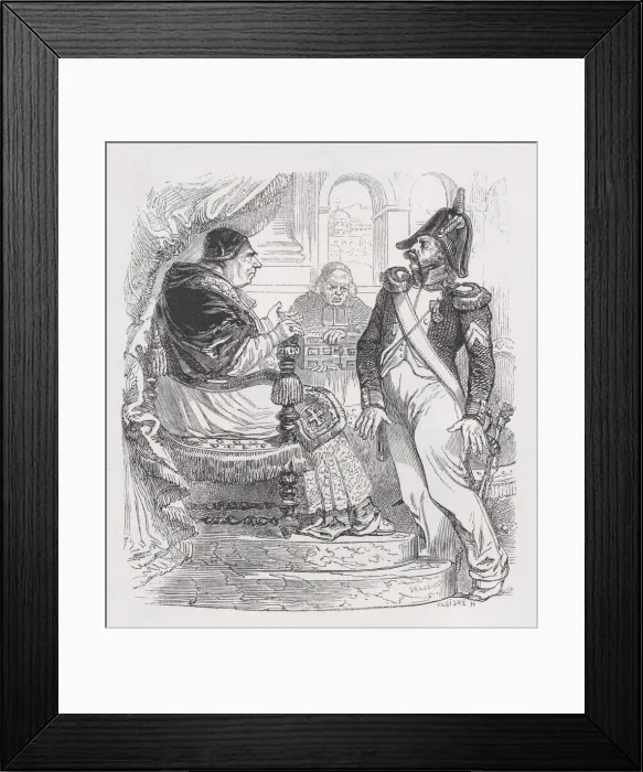 Framed Print : The Son of the Pope from The Complete Works of Beranger, 1836. Creator: H Designe Framed Print : The Son of the Pope from The Complete Works of Beranger, 1836. Creator: H Designe