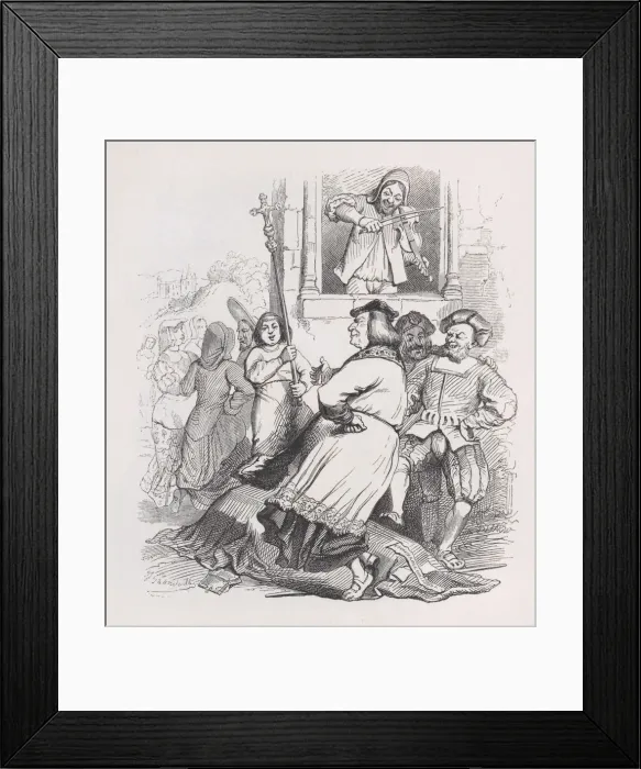 Framed Print : The Fiddler of Meudon from The Complete Works of Beranger, 1836 Framed Print : The Fiddler of Meudon from The Complete Works of Beranger, 1836