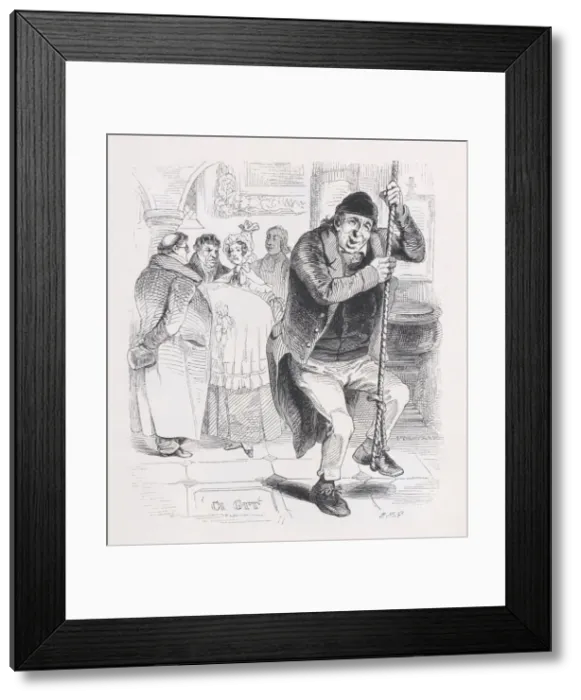 Framed Print : The Bell Ringer from The Complete Works of Beranger, 1836. Creator: John Thompson Framed Print : The Bell Ringer from The Complete Works of Beranger, 1836. Creator: John Thompson