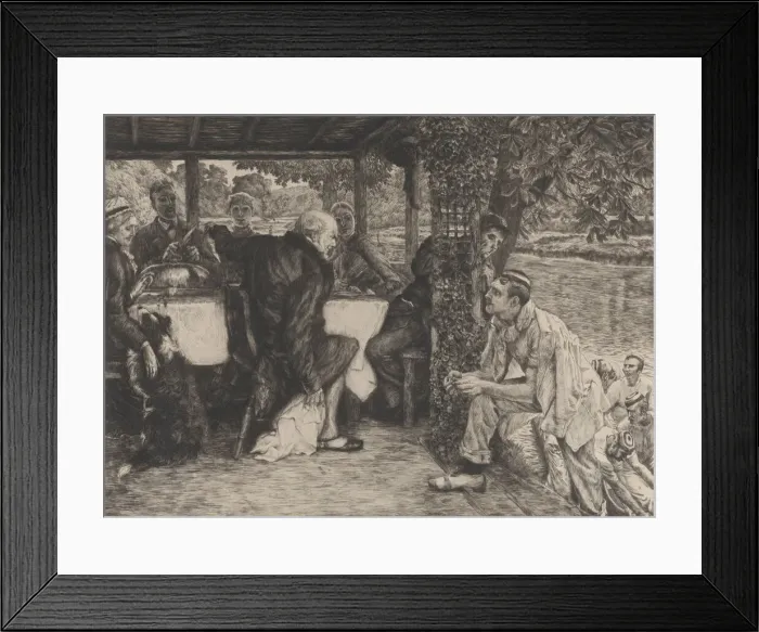 Framed Print : The Parable of the Prodigal Son, No. IV: The Fatted Calf, 1882. Creator: James Tissot Framed Print : The Parable of the Prodigal Son, No. IV: The Fatted Calf, 1882. Creator: James Tissot