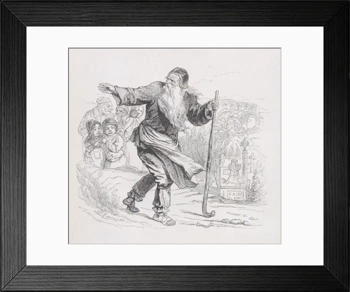Framed Print : The Wandering Jew from The Complete Works of Beranger, 1836