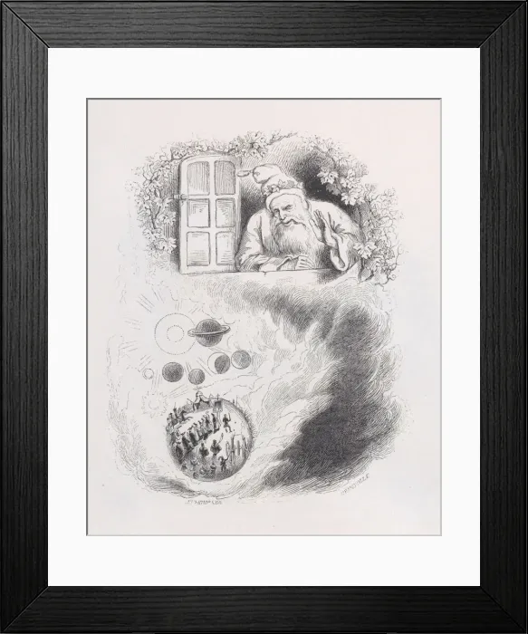 Framed Print : The Good God from The Complete Works of Beranger, 1836. Creator: John Thompson Framed Print : The Good God from The Complete Works of Beranger, 1836. Creator: John Thompson